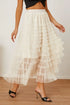 'Milena' Ruched High Waist Tiered Skirt - Celes Fashion